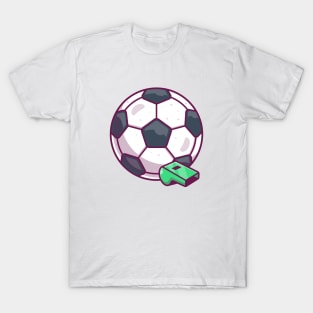 Soccer ball with whistle cartoon T-Shirt